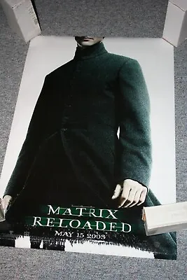 MATRIX RELOADED Orig. DS 2003 Advance Movie Theater Used Poster NEO READ! • $9.99