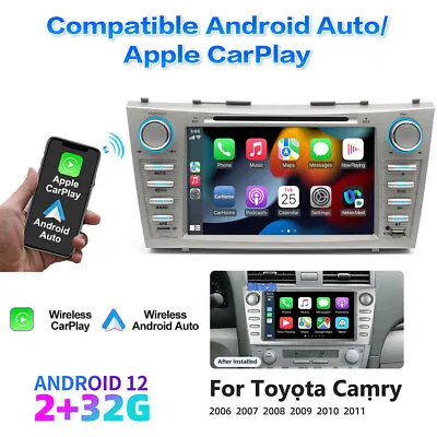 CarPlay For Toyota Camry 07-11 Car No DVD Player GPS Navi Bluetooth Radio Stereo • $113.89
