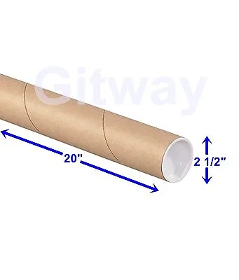 2 1/2  X 20  Cardboard Poster Shipping Mailing Mail Packing Postal Tube 34 Tubes • $61.31