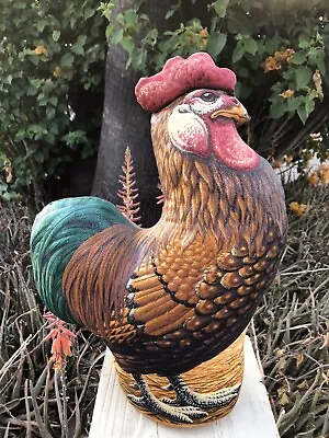 Vintage Handmade Rooster Chicken  Standing  Pillow Cushion Farmhouse 14’ Country • $16.99