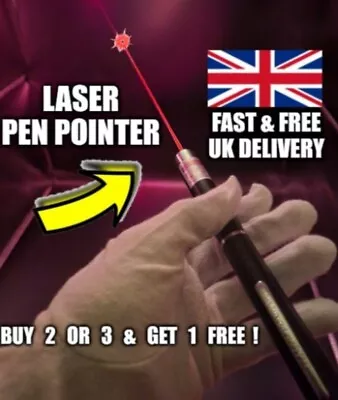 50miles Laser Red Pen Pointer 1mw Powerful Lazer Professional Beam Pet Dog Cat • £3.39