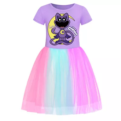 Pop Girls CatNap Smiling Critters Rainbow Dress Mesh Party Princess Tutu Skirts • £9.99