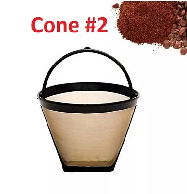 GoldTone Reusable #2 Cone Coffee Filter For Black + Decker Coffee Makers  • $7.99