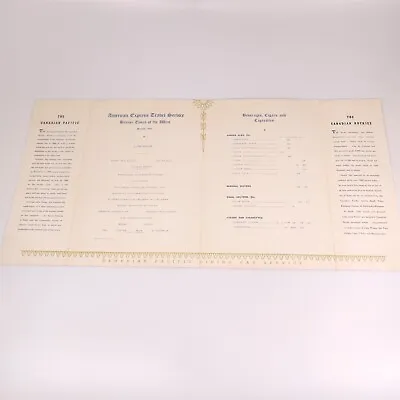 $29.99 • Buy ✅ 1940 Canadian Pacific Railroad American Express Dining Car Menu Spiral Tunnel