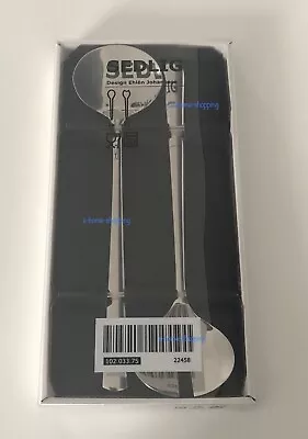 IKEA SEDLIG 2 Piece Salad Serving Set Stainless Steel 102.033.75 DISCONTINUED • £15