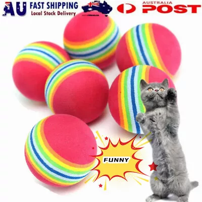 15Pcs Colorful Pet Balls Cat Kitten Soft Foam Rainbow Play Activity Funny Toys  • $10.79