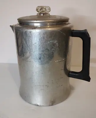 Vtg Mirro Coffee Percolator Pot Maker 12 Cup  Stove Top Aluminum Camping • $24