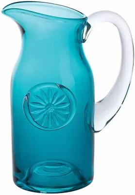 Dartington Crystal Daisy Teal Slim Flower Jug • $112