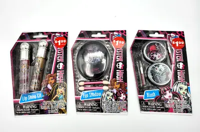 Monster High Mattel Inc 2013 Make Up Lot - Lip Shine Kit - Blush - Eye Shadow • $35.95