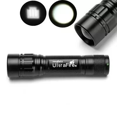 UK 50000Lumens Flashlight Zoom Mini Handheld Camping Walking LED Pocket Torch • £8.63