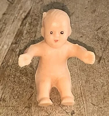 Vintage Miniature Plastic Baby Doll Made In Hong Kong 1” Cake Topper Toy • $4.99