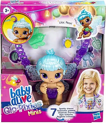 Baby Alive Glo Pixies Minis Carry ‘n Care Necklace Lilac Pearl • $13.99