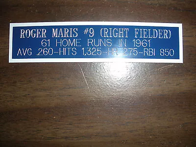 Roger Maris Nameplate For Signed Ball Case/jersey Case/photo • $7.95