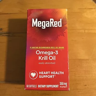 MegaRed 350mg Superior Omega-3s Krill Oil 60 Softgels • $19.99