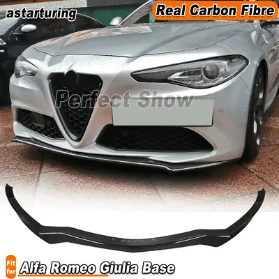 For Alfa Romeo Giulia Base Sedan 2016-2021 Real Carbon Front Bumper Lip Spoiler  • $622.81