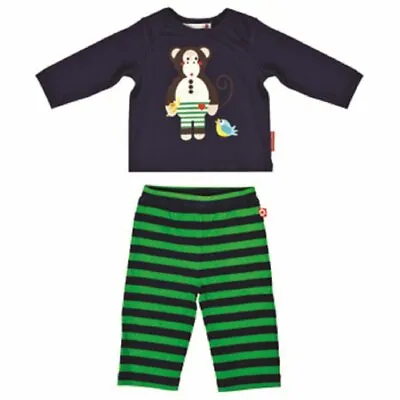 BABY TOP & LEGGING Set Olive & Moss Cotton 0-6 Months Blue Green GIFT NEW • £9.25