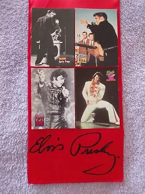 Elvis Presley Signature Red Scarf&collectible Trading Cards Nm-mint Lot 5 • $25