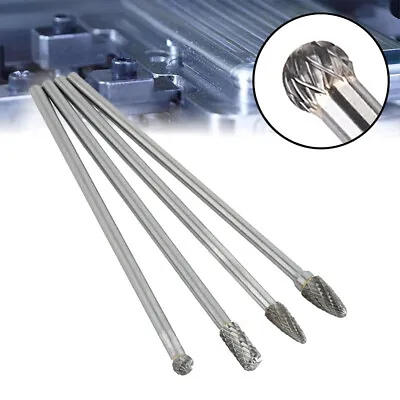 4pcs 150/160mm Flutes Tungsten Carbide HSS End Milling Cutter Slot Drill Bit Kit • £12.61