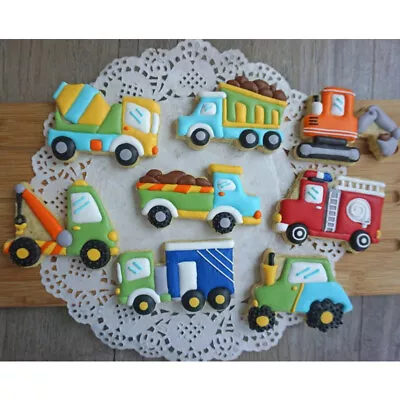 8pcs Car Truck Cutter Sugarcraft Cake Decorating Cookies Pastry Mould RC JiA TS • £4.01