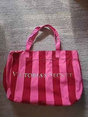  VS Victoria's Secret Extra Large Pink And Red Logo Tote Bag • $12