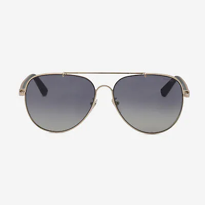 £377.03 • Buy Chopard Shiny Rose Gold, Brown & Smoke Gradient Aviator Sunglasses 95217-0501
