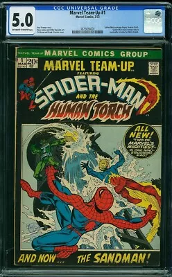 Marvel Team-Up #1 (Marvel 3/72) CGC 5.0 VG/FN {Spider-Man Team-ups Begin}  KEY  • $179