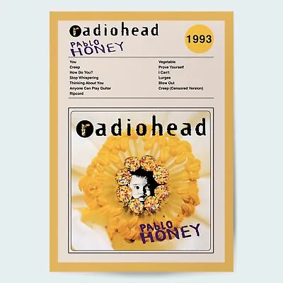 Radiohead Pablo Honey Fine Art Album Music Poster • £3.99