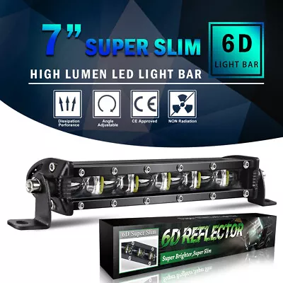 8inch Slim LED Work Light Bar Flood Spot Beam Offroad 4WD SUV Driving Fog Lamp • $16.89