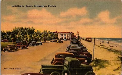 Melbourne Florida FL Indiatlantic Beach C1940s Cars Truck Hotel Postcard • $9.99