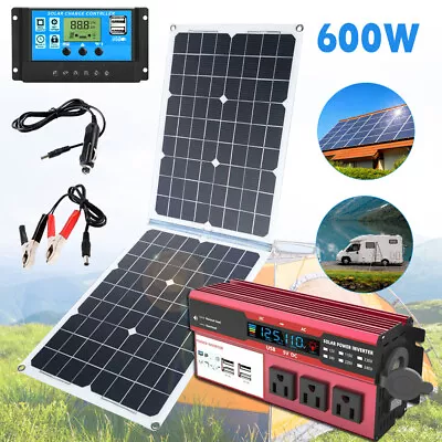 4000W Solar Panel Kit Power Inverter Solar Generator Home Off-Grid Solar System • $149.99