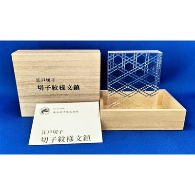 $179.39 • Buy [Hirota Glass] Edo Glass Kiriko Pattern Paper Weight (Hexagonal Kagome)