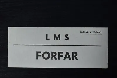 London Midland & Scottish Railway Luggage Label FORFAR (Ref554P5) • £2