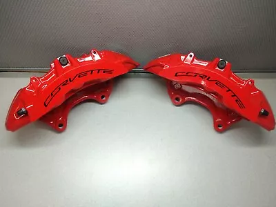 2015-2019 C7 Corvette Red Brembo 6 Piston Caliper Kit W/ Pins 23242497 23242498 • $1100