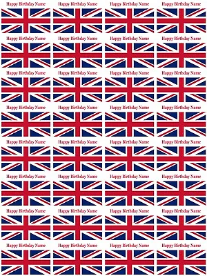 Union Jack Personalised Birthday Gift Wrapping Paper ADD NAME • £4.19