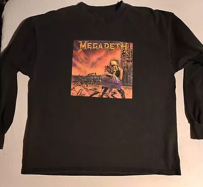 Megadeth Peace Sells Long Sleeve Shirt XL Vintage • $24