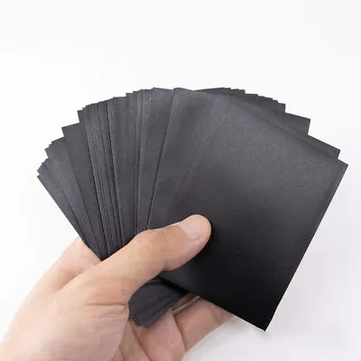 100 Full-Size Large Card MATTE BLACK SLEEVES Deck Protectors Magic Pokemon • $9.49