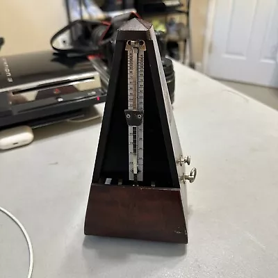Wittner Analog Metronome Wood Finish Windup With Bell West Germany Vintage • $72