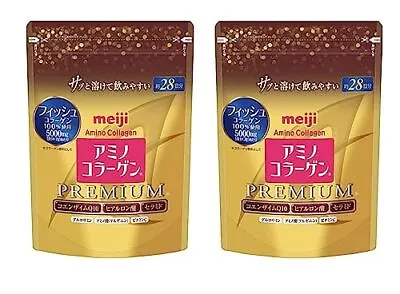 Meiji Amino Collagen Premium Refill Powder 196G Set Of 2 • $74.91