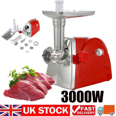 Electric Meat Grinder Mincer 3000W Sausage Maker Filler Home Mincing Machine NEW • £46.99