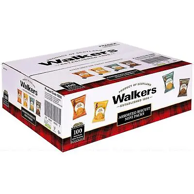 Walkers Biscuits Assorted Shortbread Cookie Variety Mini Packets Pack 100 X 25g • £28.99