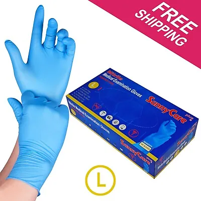 100 SunnyCare Nitrile Exam Gloves Powder Free Chemo-Rated (Non Vinyl Latex) - L • $7.50