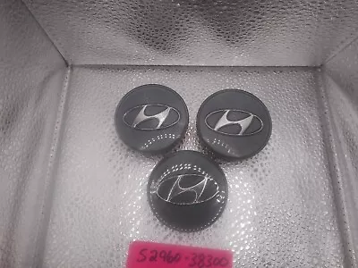 52960 38300 Hyundia 2 5/16 Inch Blue & Chrome Center Caps Set Of 3 • $30