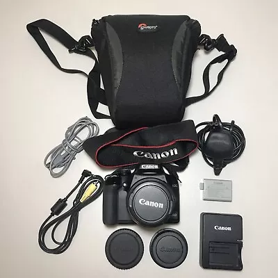 Canon EOS 1000D Camera DSLR 10.1MP + Charger Battery USB Lowepro Bag • £135