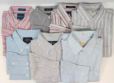 Lot Of 7 MENS Long Sleeve SHIRTS Size Medium Tommy Bahama Nat Nast Ralph Lauren • $99.95