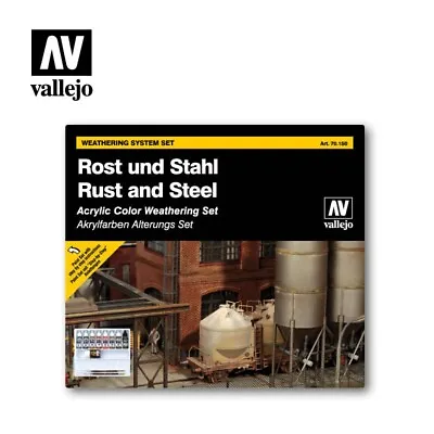 AV Vallejo Model Color Paint Set - Rust And Steel Effects VAL70150 • £35