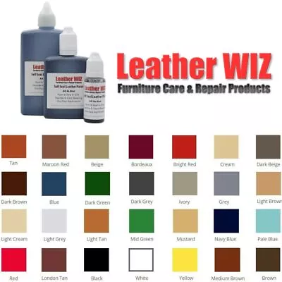 Leather Paint Dye For Sofa Shoes Couch Car Seats Repair Recolour Restore Leather • £34.95