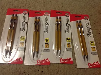 8 PENTEL Sharp Premium Mechanical Pencils 0.9 Mm Thick Point .9mm 4 Packs Of 2 • $19