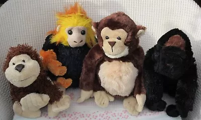 4 Ganz Webkinz Cheeky Monkey Chimpanzee Silverback Gorilla Golden Lion Tamarin • £14.99