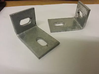 £5.60 • Buy 2 X 75 Mm X 50x 50x 6 Mm Galvanised Angle Unequal Cleats Fencing Roofing Bracket