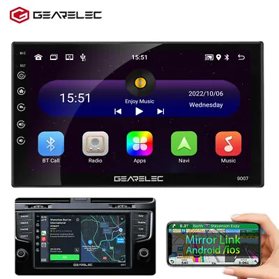 7'' Double 2 Din Car Radio Stereo Android11 GPS Navi Bluetooth MP5 Player 2+32GB • £46.99